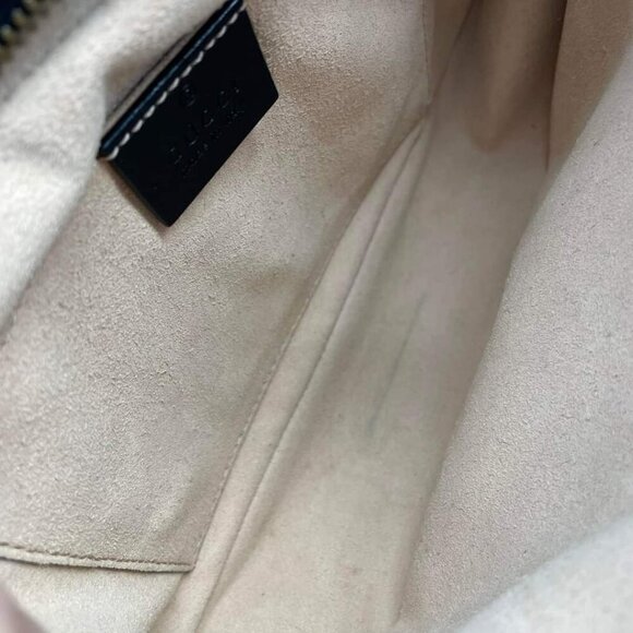 100% Authentic GUCCI Marmont Black Leather Small Shoulder Bag - Picture 15 of 16